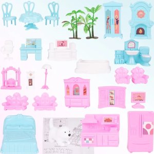 Duży Domek dla Lalek Villa Rezydencja Meble Taras 11