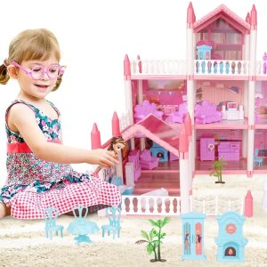 Duży Domek dla Lalek Villa Rezydencja Meble Taras 12