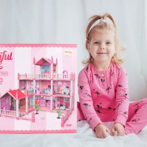 Duży Domek dla Lalek Villa Rezydencja Meble Taras 6