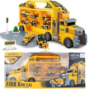 Ciężarówka Tir Laweta XL Auta Metalowe W Walizce 1