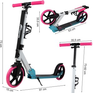 Hulajnoga Miejska Duża Składana + Pasek + Uchwyt na Bidon 2