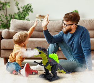 Anek Dinozaur Interaktywny T-rex Świeci Ryczy Chodzi Zieje Parą 10