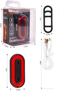 Lampka Rowerowa Tylna LED Akumulator 100LM 2