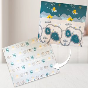 Dwustronna Składana Mata Na Podłogę Kotki Pianka Dywan Piankowy Dla Dzieci 11