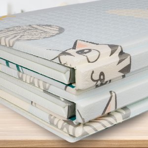 Dwustronna Składana Mata Na Podłogę Kotki Pianka Dywan Piankowy Dla Dzieci 12