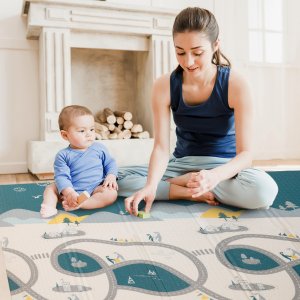 Dwustronna Składana Mata Na Podłogę Kotki Pianka Dywan Piankowy Dla Dzieci 7