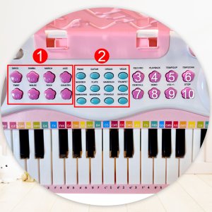 Organy 37 Klawiszy Pianinko Mp3 Keyboard USB Mikrofon Dla Dzieci 15