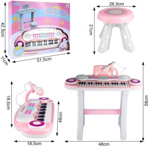 Organy 37 Klawiszy Pianinko Mp3 Keyboard USB Mikrofon Dla Dzieci 2
