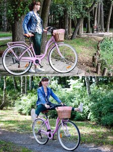 Rower Miejski MalTrack Citybike Dreamer 6-speed MILK PINK 28" + Koszyk 5