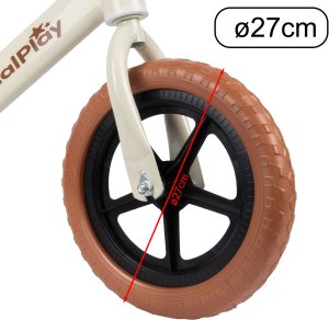 Rowerek Biegowy Rower Dziecięcy Koła Eva 12" kremowy 15