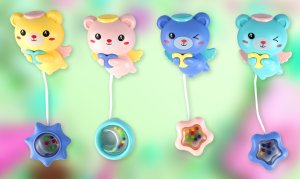 Karuzelka Karuzela Do Łóżeczka Projektor Gwiazd Z Pilotem Grzechotki Misie 11