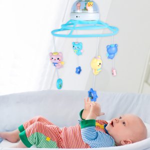 Karuzelka Karuzela Do Łóżeczka Projektor Gwiazd Z Pilotem Grzechotki Misie 12