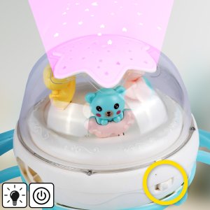 Karuzelka Karuzela Do Łóżeczka Projektor Gwiazd Z Pilotem Grzechotki Misie 3