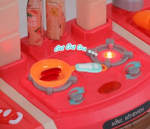 Kuchnia Interaktywna Duża Piekarnik dla Dziecka Dźwięki Kran Woda Garnki 11