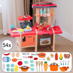 Kuchnia Interaktywna Duża Piekarnik dla Dziecka Dźwięki Kran Woda Garnki 6