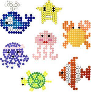 Koraliki Do Prasowania Beads 1000 Szt Prasowanka Zwierzęta Wodne DIY 3