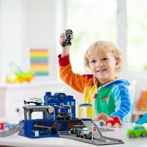 Parking Policyjny Garaż Wielopoziomowy 4 Auta Zestaw Helikopter Policja 12