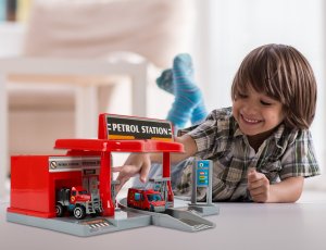 Stacja Paliw Benzynowa Parking Garaż 4 Autka Zabawka Dla Chłopca 14