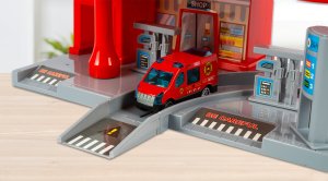 Stacja Paliw Benzynowa Parking Garaż 4 Autka Zabawka Dla Chłopca 5