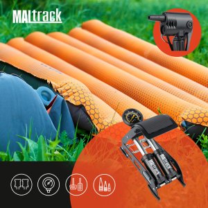 Pompka Rowerowa Nożna Z Manometrem Dwutłokowa Do Roweru Samochodu Materaca 6