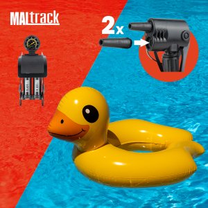 Pompka Rowerowa Nożna Z Manometrem Dwutłokowa Do Roweru Samochodu Materaca 8