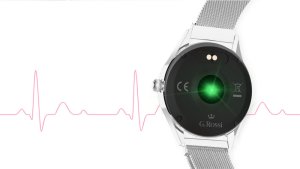 Zestaw Smartwatch G.ROSSI różowy srebrny +Torebka 4