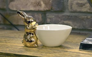 Misa dekoracyjna z zajączkiem złotym 4