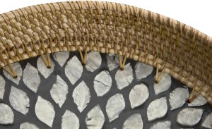 ArtPlast Taca dekoracyjna rattanowa 30cm czarna okragła 5