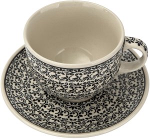 Bolesławiec Filiżanka ceramiczna 500 ml + spodek Dekor 941 2