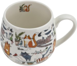 Kubek porcelanowy baryłka 430 ml Leniwe Koty 5