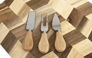 Deska akacjowa do serów z nożami MPL79780 4