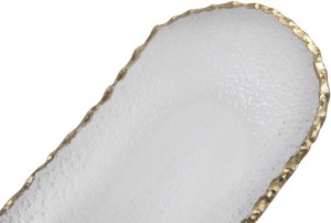 Patera szklana złoty rant 4