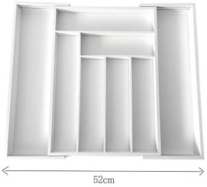 Wkład do szuflady 52x43x5 cm bambusowy biały KH1748 3