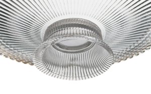 Patera szklana 22,5 cm złote obrzeże 2