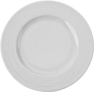 Talerz deserowy płytki 19 cm prążki Stock biały 1