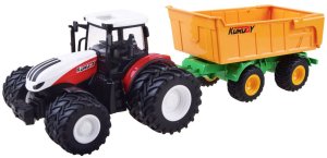 Jokomisiada Traktor na pilota gumowe koła + przyczepa RC0601 2