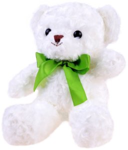 Jokomisiada Pluszowy biały Miś niedźwiadek Pluszak 30cm ZA4455 2