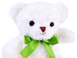 Jokomisiada Pluszowy biały Miś niedźwiadek Pluszak 30cm ZA4455 3