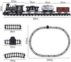 Kolejka Lokomotywa z wagonami na pilota RC0612 EDUKAMP 4