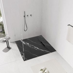 Brodzik prysznicowy Bazalt CARRARA BLACK 90x90 7