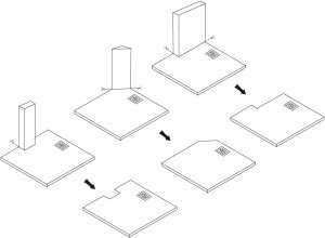 Brodzik prysznicowy Bazalt CARRARA BLACK 90x90 9