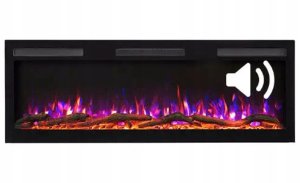 Aflamo MAJESTIC PRO 153cm + Dźwięk, Kominek elektryczny LED ścienny i do zabudowy 11