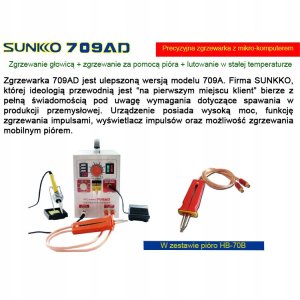 Spawarka Zgrzewarka Impulsowa Punktowa SUNKKO 709AD z Lutownicą Zestaw 3
