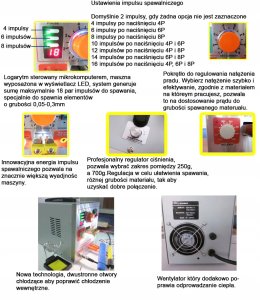 Spawarka Zgrzewarka Impulsowa Punktowa SUNKKO 709AD z Lutownicą Zestaw 4