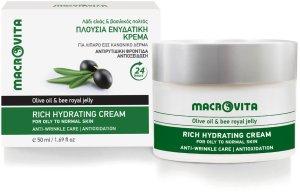 MACROVITA naturalny krem przeciwzmarszczkowy intensywnie nawilżający do cery normalnej i tłustej 50ml 1