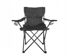 KRZESŁO SKŁADANE TURYSTYCZNE CZARNE + POKROWIEC 2