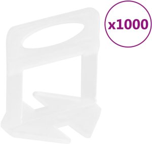 vidaXL Klipsy do poziomowania płytek, 1000 szt., 1 mm 1