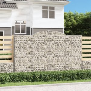 vidaXL Kosze gabionowe, 20 szt, 300x50x180/200cm, galwanizowane żelazo 1