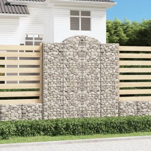 vidaXL Kosze gabionowe, 25 szt, 200x50x220/240cm, galwanizowane żelazo 1