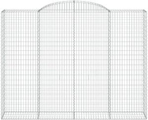 vidaXL Kosze gabionowe, 10 szt, 300x50x220/240cm, galwanizowane żelazo 4